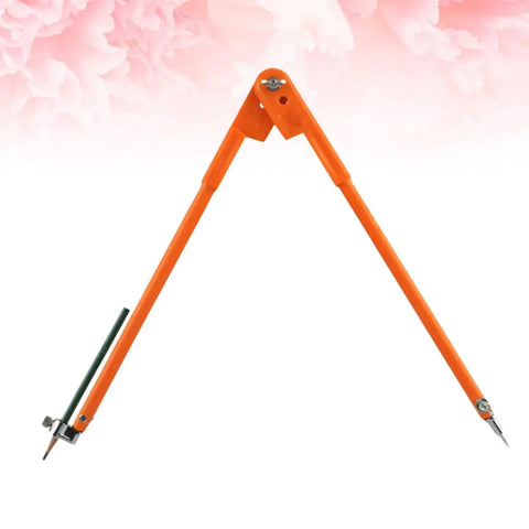 Heavy Duty Adjustable Carpenter Scribing Divider Precision Woodworking Marking Compass Rock Solid Zinc Alloy Layout Tool, orange color with sharp points.