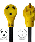 RV Power Adapter 50 Amp Male To 30 Amp Female Cable 12 Inch 10 3 STW NEMA 14 50P To TT 30R connectors