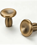 Dope 2 Pack French Antique Brass Mushroom Cabinet Knobs 1.18 Inch Zinc Alloy Drawer Knobs
