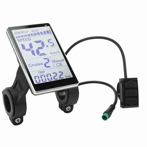 Electric Bike LCD Meter Panel Waterproof 24V 60V Universal for 31.8mm and 22.2mm Handlebars ABS Case E Scooter Speedometer Display High Sensitivity Sensor Energy Efficient Tough Built To Last Heat Resistant