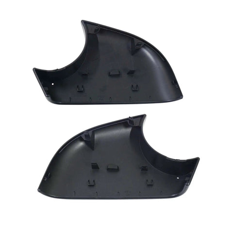 One Pair Premium Abs Side View Mirror Covers For Tesla Model Y showing two durable black ABS lower caps for driver and passenger sides.