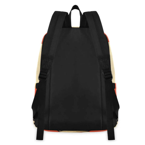 Back view of Rabbit Sunglass Moon Backpack With Insulated Cooler Lunch Box, lightweight, black nylon, scratch-resistant