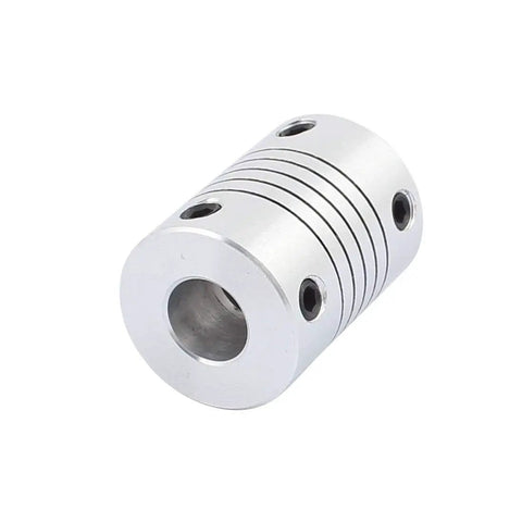 8Mm To 6.35Mm Shaft Coupling With 25Mm Length And 18Mm Diameter Aluminum Alloy Stepper Motor Coupler Close-up
