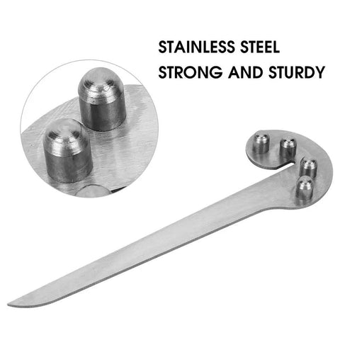 Compact Center Gauge Woodworking Ruler Made Of Stainless Steel, 150mm Arm Length, close-up of metal construction