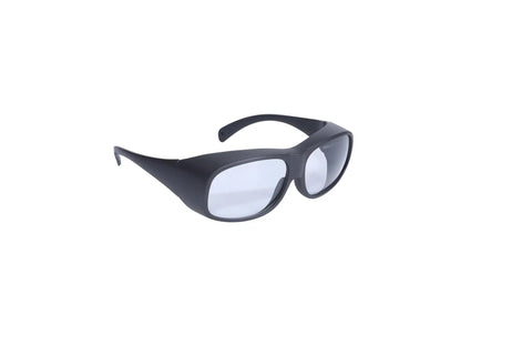 Hardcore Co2 Laser Safety Glasses Featuring Od6 Plus Optical Blocking With Ce En207 Certification Built Tight For Busy Dental Clinics And Industrial Sites Daily, black sturdy frame.