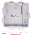 Top view of Absolute Kick-Ass Ip55 Waterproof And Dust-Shield Abs Plastic Electrical Junction Box, 3.1in size with six cable entry ports.