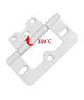 3 Inch Non Mortise Iron Door Hinges Heavy Duty Interior Hinges 6 Pack For Barn Cabinets Garage Front French Shower Doors Durable Smooth Quiet Operation With Mounting Screws Included shown in a 360-degree open position