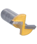 Fabater Keyhole Router Bits Set For Backlash Free T Slot And Sealed Bearing 1/4 Inch Shank with dual blade cutter detail.