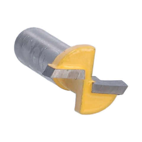 Fabater Keyhole Router Bits Set For Backlash Free T Slot And Sealed Bearing 1/4 Inch Shank with dual blade cutter detail.