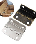 Set Of 10 Classic Cabinet Door Hinges For Wood Boxes And Furniture Vintage Old Fashioned 4 Hole Hinges With Durable Craftsmanship