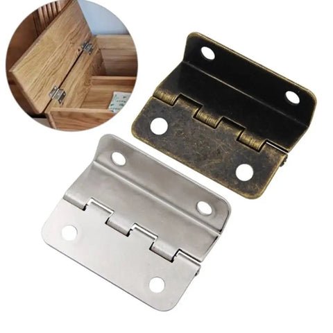Set Of 10 Classic Cabinet Door Hinges For Wood Boxes And Furniture Vintage Old Fashioned 4 Hole Hinges With Durable Craftsmanship