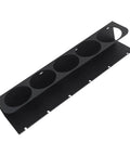 Top Notch Wall Mount Storage Rack For Spray Bottles And Pneumatic Gear Carbon Steel Garage Organizer with four circular slots.