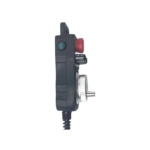 Side view of Standard 5V MPG CNC Handwheel Controller for 4-Axis and 6-Axis Systems with ergonomic buttons and dial.