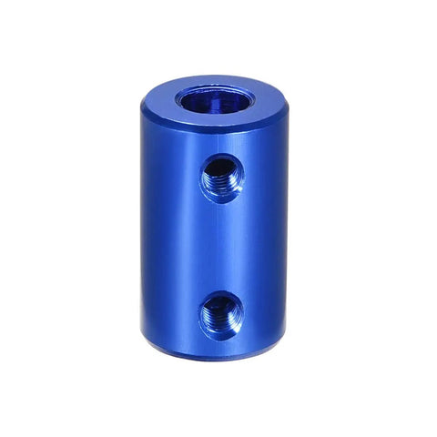 5mm To One Quarter Inch Bore Rigid Coupling Set Screw Aluminum Alloy Shaft Coupler For 3D Printers CNC Machines And Stepper Motors Dark Blue 25mm Length 14mm Outer Diameter Includes M4 Screws, blue aluminum coupling