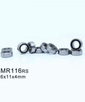 10 Pieces MR116RS Color Bearing Set 6x11x4 MM ABEC 3 Precision Ball Bearings For Hobby Electric RC Cars And Trucks 2RS Sealed