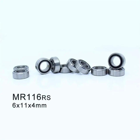 10 Pieces MR116RS Color Bearing Set 6x11x4 MM ABEC 3 Precision Ball Bearings For Hobby Electric RC Cars And Trucks 2RS Sealed