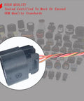 No Sweat Swap Battery Current Sensor Connector Harness Plug with copper wires on a gray background, compatible with various Buick models.