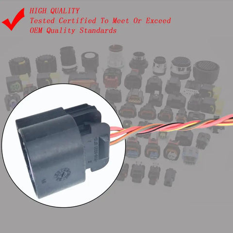 No Sweat Swap Battery Current Sensor Connector Harness Plug with copper wires on a gray background, compatible with various Buick models.