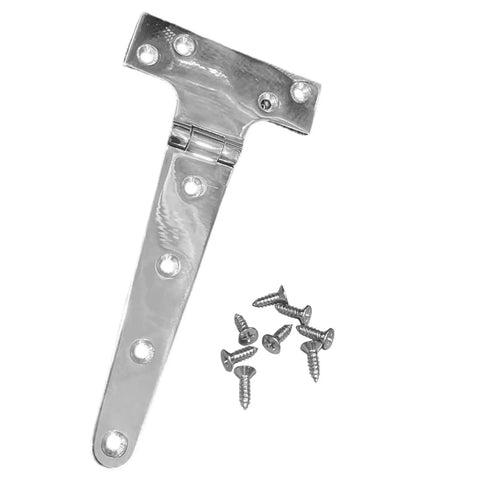 316 Stainless Steel T Style Door Hinge With Screws For Smooth Quiet Operation, Beefy Heavy Duty Door Hardware