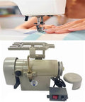 550W AC110V Industrial Sewing Machine Motor With Carbon Brush Pro Grade Three Quarter HP next to sewing machine in use