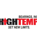 Logo of High Temp Bearings, Inc. with red and black text, featuring a red arrow.