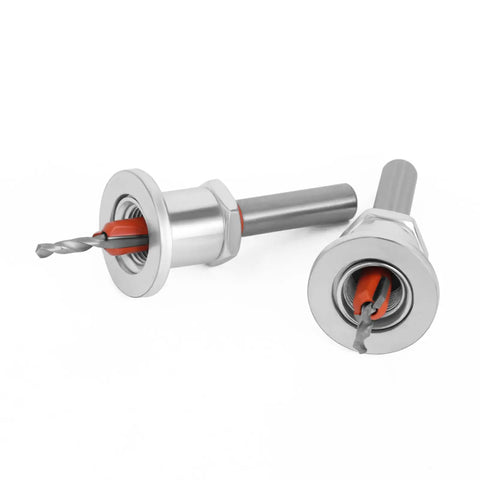 Five Pcs Multi Function Limit Taper Hole Countersink Drill Bits With Adjustable Depth Stop For Woodworking, showing durable alloy steel design.