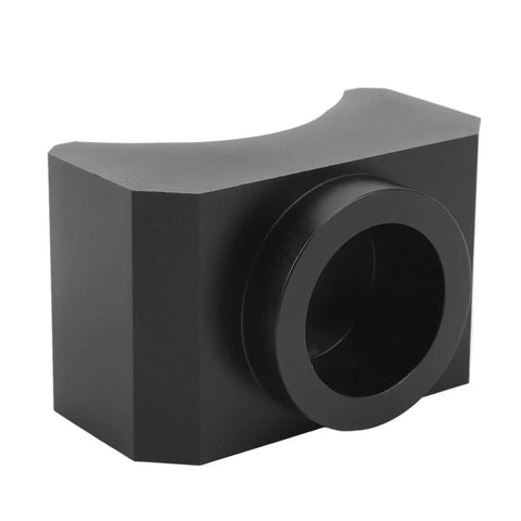 Beefy Billet Aluminum Axle Saddle Lifting Adapter For Hydraulic Jacks Universal Fit 6061 T6 Construction Black, side view