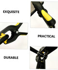 Close-up of Eight Pack LCD Screen Fastening Clamps with Scratch Free Sponge Pads showing grip and design details.