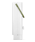 Side view of the Top Shelf Portable Tankless Hot Water Heater Delivers Fast Five Liter Per Minute Hot Flow No Sweat for outdoor use.