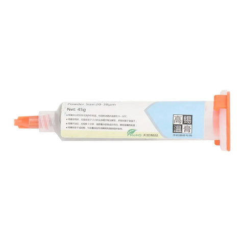 217 Degree Celsius High Temp Solder Paste For PCB Repair And BGA IC Soldering With Flux In Needle Tube 45g