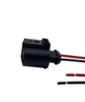 Beefed Up Premium Coolant Level Sensor Connector Pigtail For VW And Audi Vehicles Fits Jetta Golf GTI Passat Tiguan Beetle EOS Atlas Arteon Taos Touareg CC Rabbit A3 A4 A5 A6 A7 A8 Q5 S4 S5 S6 TT Replacement 1K0973202A 2-pin connector with 16 cm harness