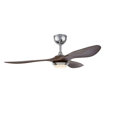WEvalMC Ceiling Fan with Light 48 inch Reversible Motor for Living Room in dark wood finish with integrated light.