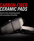 Rear Brake Pads For Subaru Ascent 2019 2024, WRX 2016 2024, Forester 2019 2025, Outback 2015 2024, Legacy 2015 2024 With Z23 Carbon Fiber Ceramic Pads