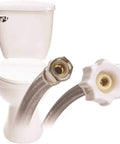 Click Seal Braided Stainless Steel Toilet Connector No Fuss Easy Install Leak Free Three Eighths Inch Female Compression