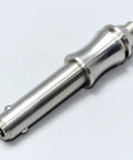 Pro Level Marine Grade Stainless Steel Ball Lock Pin Quick Release Safety Fastener With Button Spring Loaded Built Tough For Garage And Project Bench M12 X L10 angled view showing the sturdy design and polished finish.