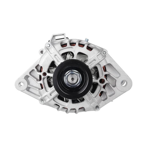Front view of Replacement Alternator For 2012 To 2017 Accent And Veloster And 2012 To 2013 Rio 1.6L 12V 90Amp Durable L4 1.6 Engine Auto Part
