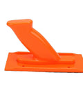 Heavy Duty Non Slip Woodworking Push Block And Safety Push Stick With Ergonomic Tilted Handle Is A Total Kickback Buster, bright orange.