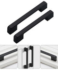 Matte Black Zinc Alloy Cabinet Pulls And Furniture Handles 1 Pair For Wardrobe And Kitchen Cabinets sleek finish