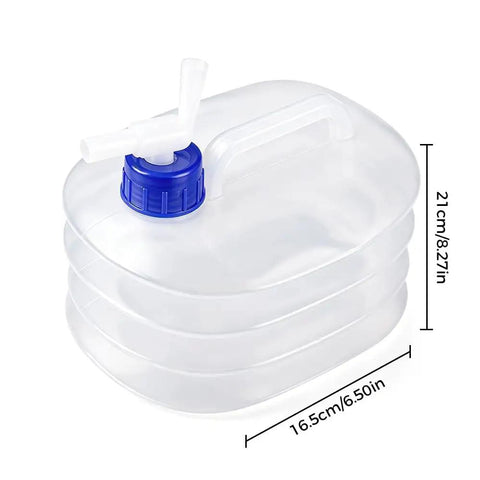 Collapsible Water Container With Spigot And Hook For Camping And Hiking BPA Free Foldable Water Storage Jug 3 Liter Capacity