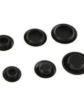 305 Pieces Rubber Snap In Blanking Plugs For Automotive Holes Bungs Stopper Set with Moldings, black plugs displayed