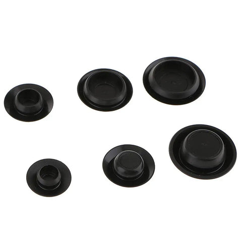 305 Pieces Rubber Snap In Blanking Plugs For Automotive Holes Bungs Stopper Set with Moldings, black plugs displayed