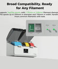Dual Independent Heating Chambers Filament Dryer Box For 4 Spools Heats Up To 75C With 200W PTC Fast Drying, spools visible.