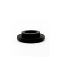 Pro Grade Nylon Shoulder Washers For Number Eight Bolts, Black Electrical Insulating Bushings That Lock In Place, Rust Resistant Nylon 66 Hardware For Tough Trucks And Clean Computer Builds Pack Of Ten, side view showing 3/8 shoulder span
