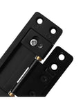 Close-up of Invisible Concealed Hinge Set for Cabinets and Wardrobes Adjustable Slim Rotating Door Fittings