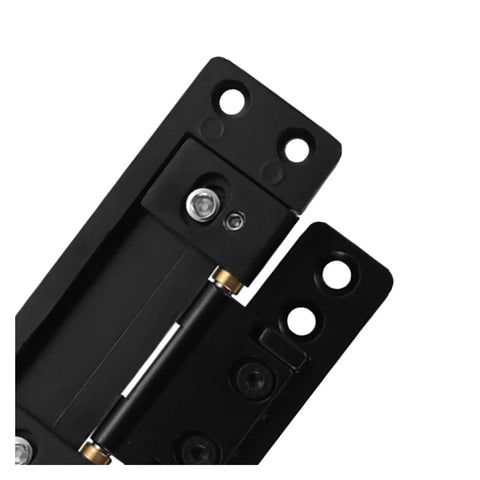Close-up of Invisible Concealed Hinge Set for Cabinets and Wardrobes Adjustable Slim Rotating Door Fittings