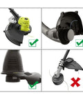 AC052N1 2 In 1 Pivoting Fixed Line And Bladed Head ACFHRL2 For 18V 24V And 40V Trimmers with pivoting head and replacement blades