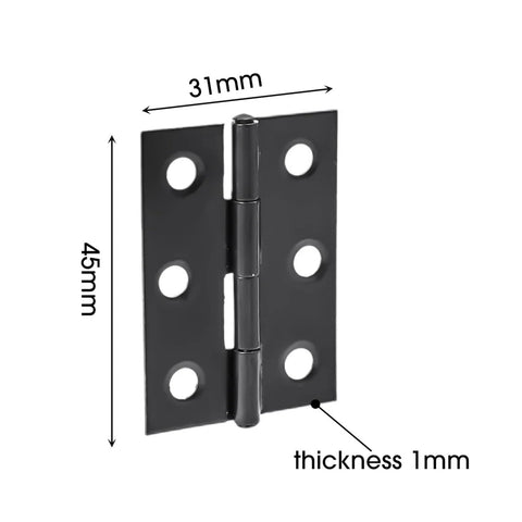 Rotating Concealed Hinges For Cabinets And Furniture, Stainless Steel Black Heavy Duty Door Connectors With 6 Mounting Holes