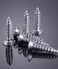 Close-up of screws for Six Piece Set Folding Hinges for Dining Tables and Flaps Hidden Invisible Zinc Alloy Hinge System