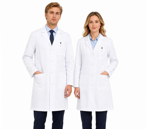 Top Shelf White Medical Lab Coat Featuring Roomy Side Pockets And Tailored Womens Cut Unisex Doctor Uniform For Nurses Dentists And Clinicians Built For The Daily Grind