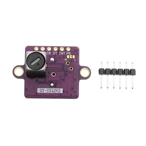 GY US42 Ultrasonic Distance Sensor Module For Flight Controllers With I2C UART TTL PWM Interfaces, purple circuit board